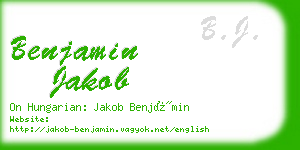 benjamin jakob business card